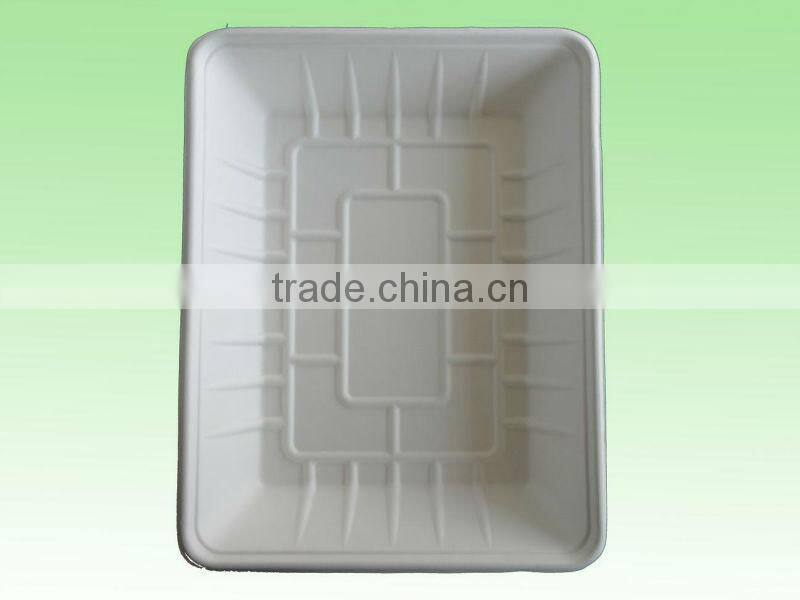 Sugar cane pulp tray/biodegradable tray