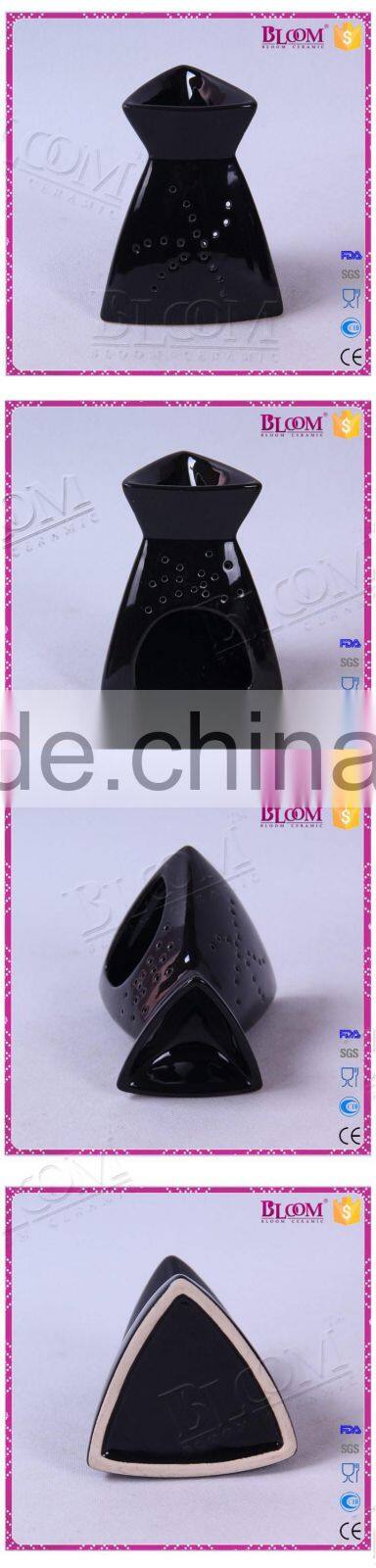 ceramic triangle mini incense burner for black