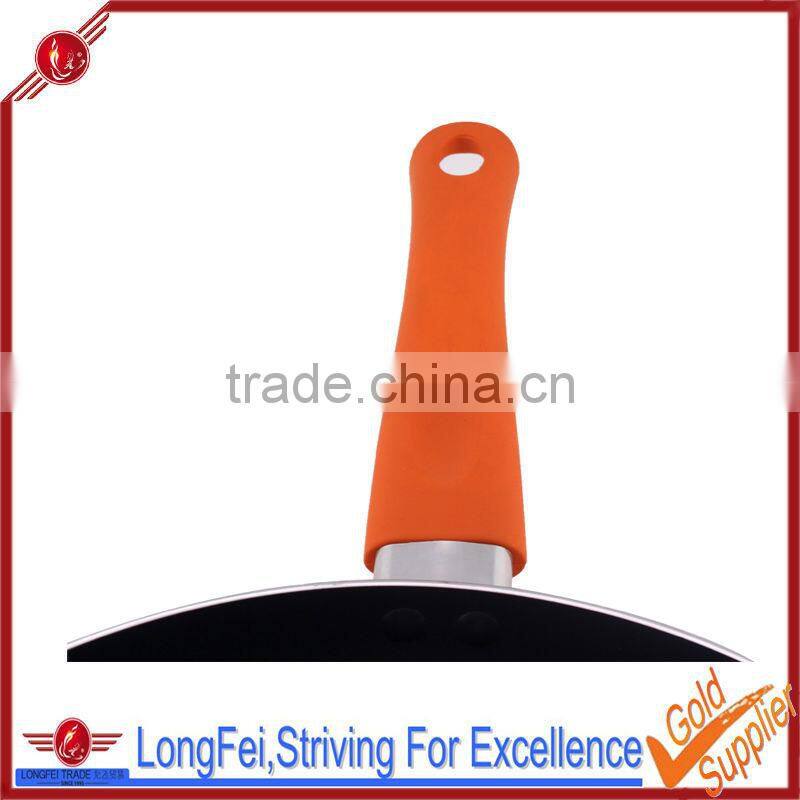 20CM orange color aluminum fry pan diamond coated non-stick frying pan