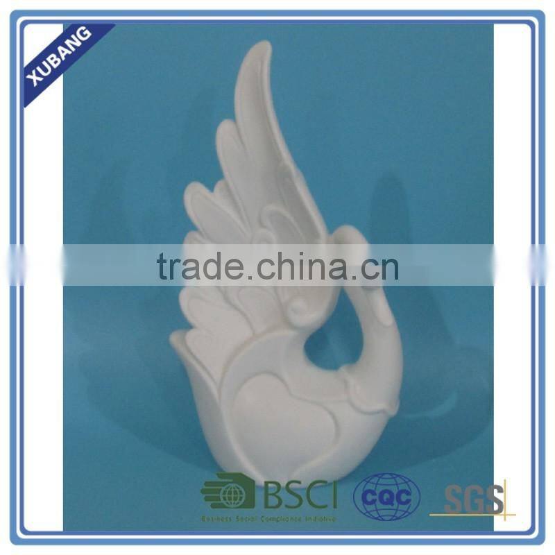 Porcelain goose crafts home decoration/Ceramic swan statue wholesale