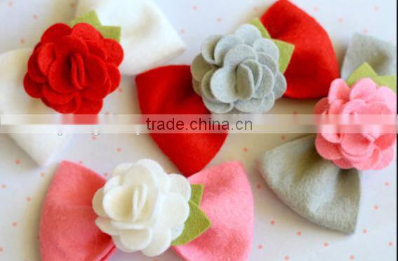 on alibaba express hot sale new products handmade eco friendly fabric decoration felt colourful rubber band made in china