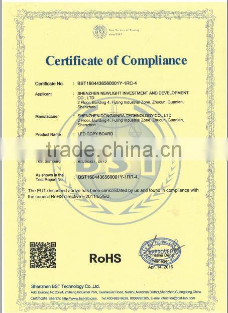 2016 Wholesale good quality copy board led drawing pad art craft for kids