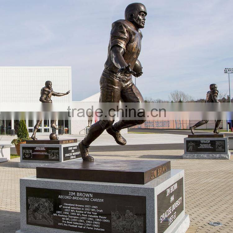 outdoor garden decoration metal bronze football statue for sale