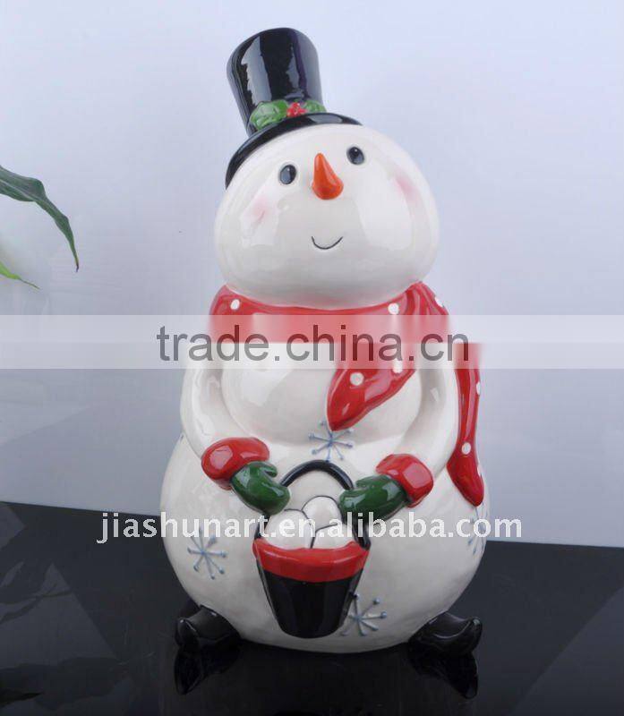 Ceramic white Snowman