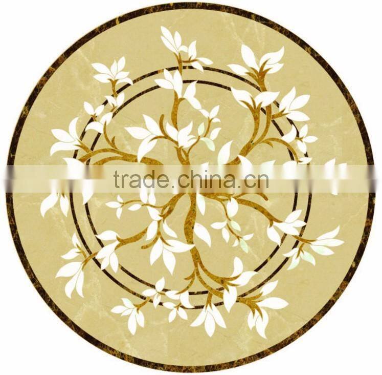 Luxury European Rococo Style Handmade Square Marble Medallion for Villa Floor Decoration BF12-04284c