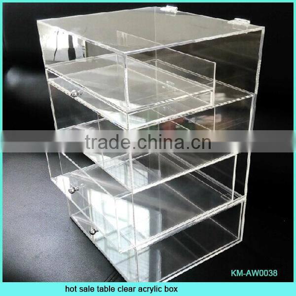 Large desk clear acrylic storage box