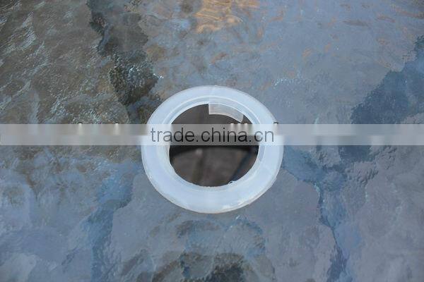 Aluminum 40"Round dining table with umbrella hole