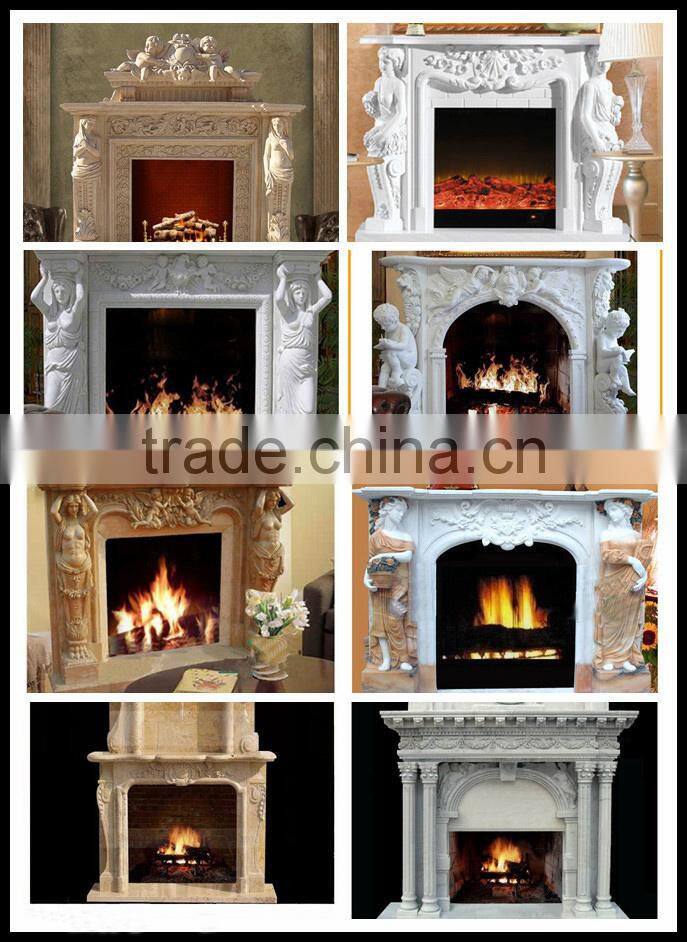 Cheap Carved Natural Stone Marble Fireplace Hearth