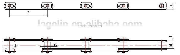 C45 40Cr OEM manufacturing PL series Large Size Bucket Elevator chain