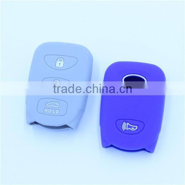 Cheap silicone remote key jackets for hyundai 3 buttons