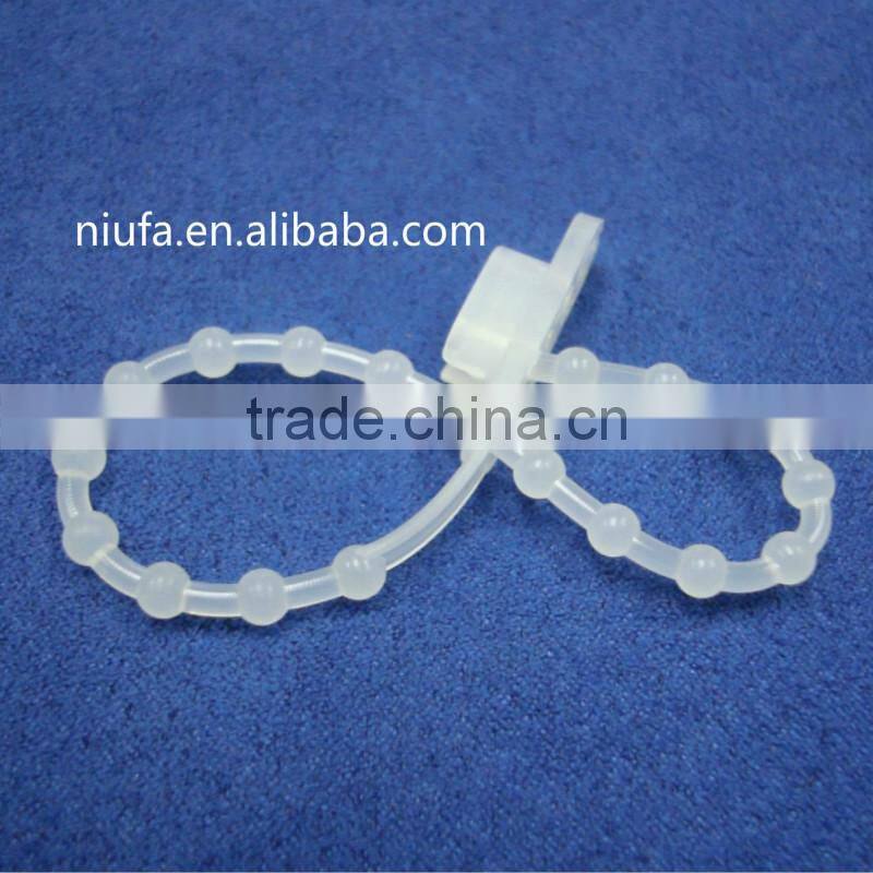 pearl-like plastic cable tie