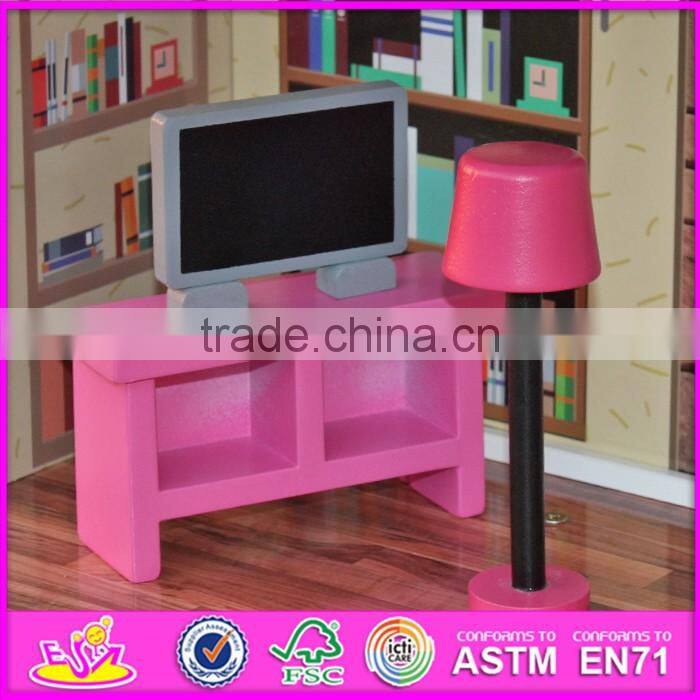 2016 new design girls pretend play wooden beachfront mansion dollhouse W06A153