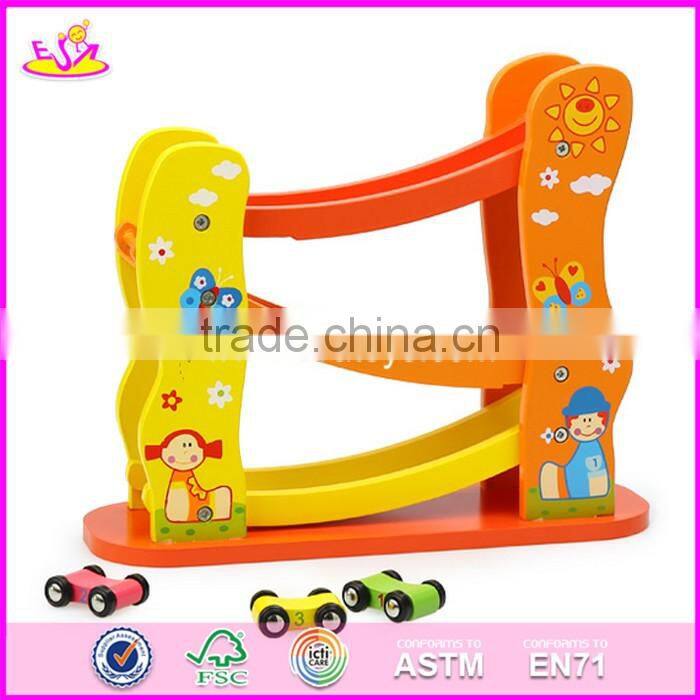 2017 new design 5 levels children funny wooden race car track toy W04E050