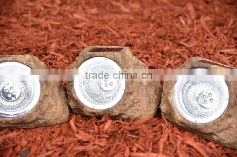Brown Rock- Solar Power light- Garden Landscape/Pathway Lights