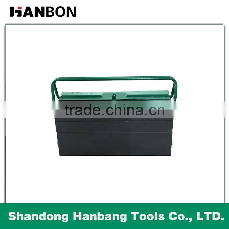 Three layers folding portable tool box with large capacity