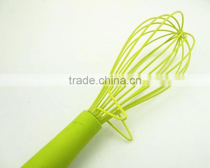 13015 silicone kitchenware egg whisk with pp handle with holder