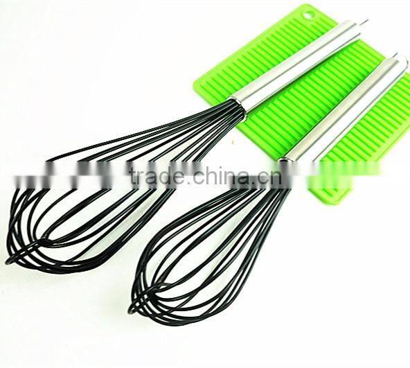 37055 new style silicone whisk with stainless steel handle