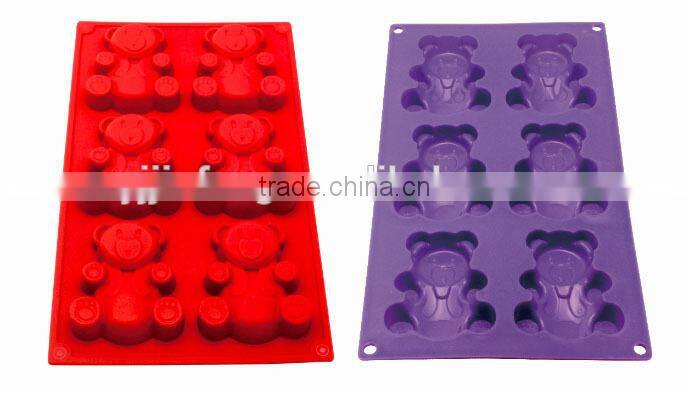 Little bear Silicone cookie pan Cookie tray / Mini Cake moulds