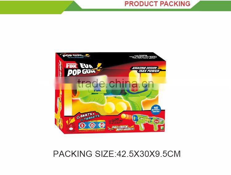 New product good quailty electric plastic EVA soft bullet toy pop gun