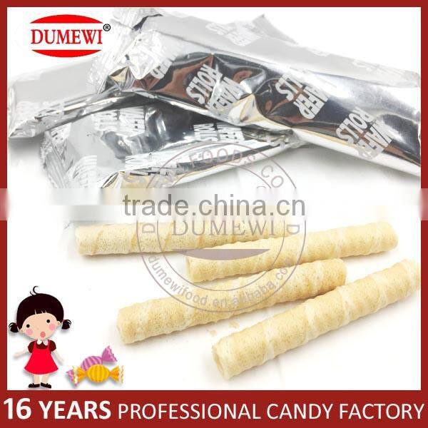 Center Filling Crispy Egg Roll Chocolate Milk Wafers
