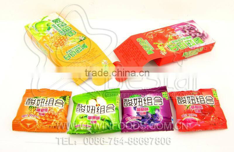Mixed Fruity Flavor Crispy Sour Soft Candy