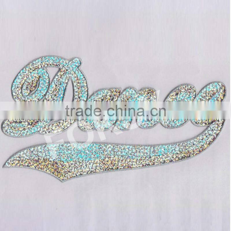 dance green hotfix sequin motif- FOKSY