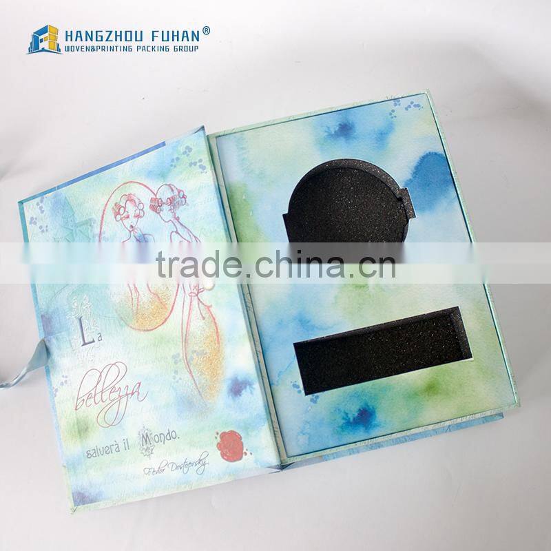 Lovely Book Shape With Ribbon Packing Box