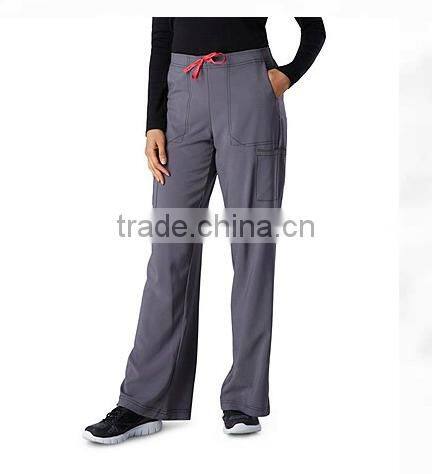 94% POLYESTER AND 6% SPANDEX Utility Bootcut Scrub Pant