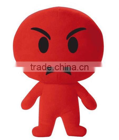 Promotional stuffed small smile message face cheap funky plush emoji keychain