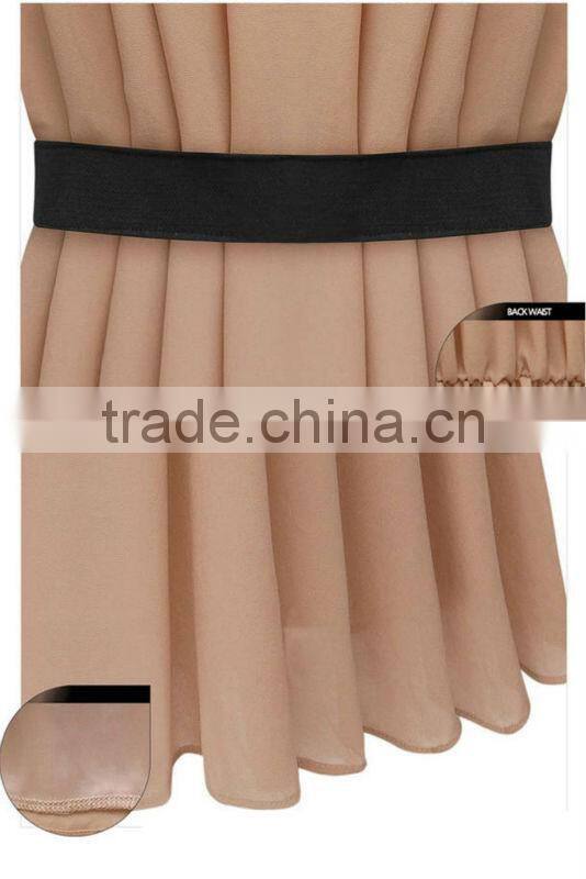 HD-D78 new design OEM factory V-neck women dresses/casual short chiffon dress/party dress