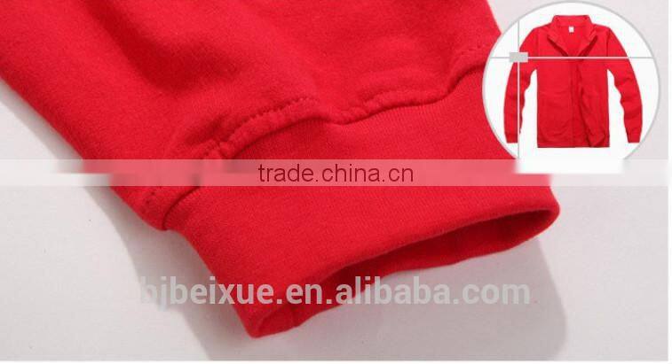 In-stock zipper-up warm elastic knitting pattern hoodie