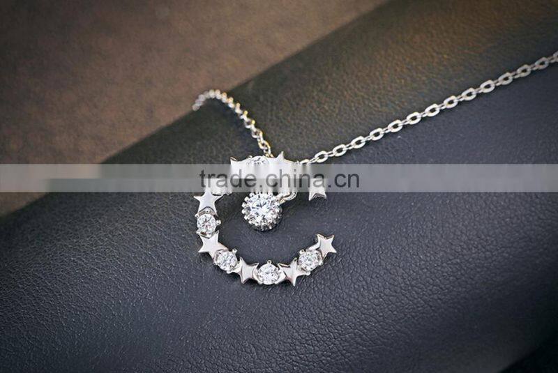 925 sterling silver pendants jewelry engraved circle star pendant necklace