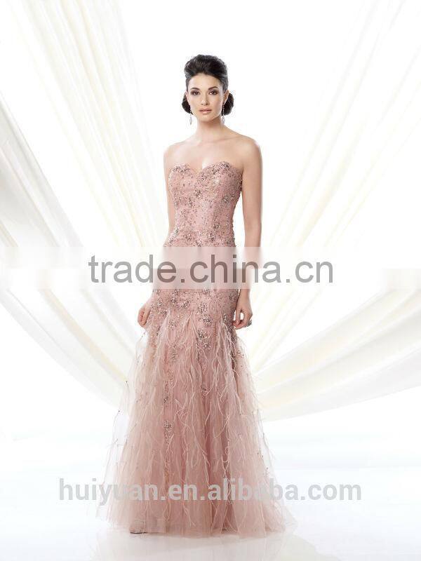 pink sleeveless beaded evening prom dress long bling