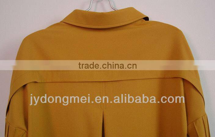 2015chiffon blouse long sleeve fashion style