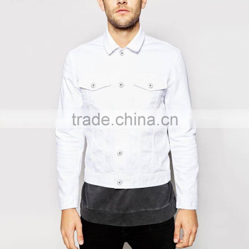 fashion fancy white denim plain mens bomber jacket european style