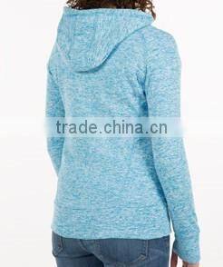 Stylish Ladies Performance Pullover Hoodie Heathered Raglan Sleeve Hoodie Cool Moisture Wicking Hooded Sweatshirt with Thumbhole