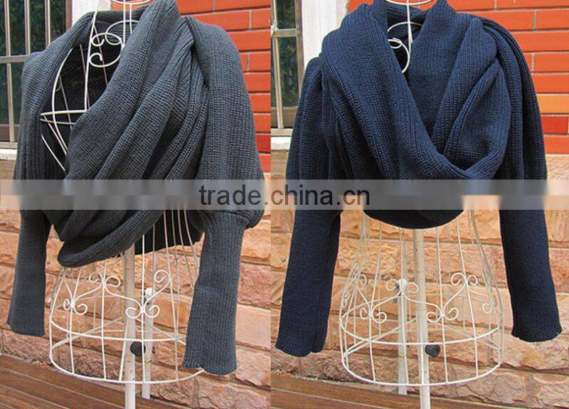 2015 2016 girls and ladies plain knitted winter thick shawls long scarf