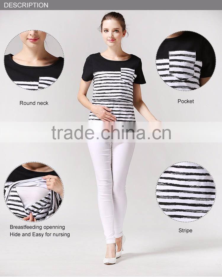 Bottoming Maternity Clothing Wild Breastfeeding Clothes Loose and Comfortable Nursing T-shirts