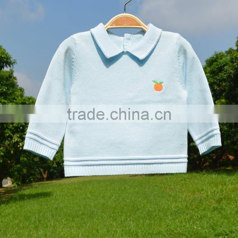 Knitted Kids Turn Down Collor Pullover Sweater