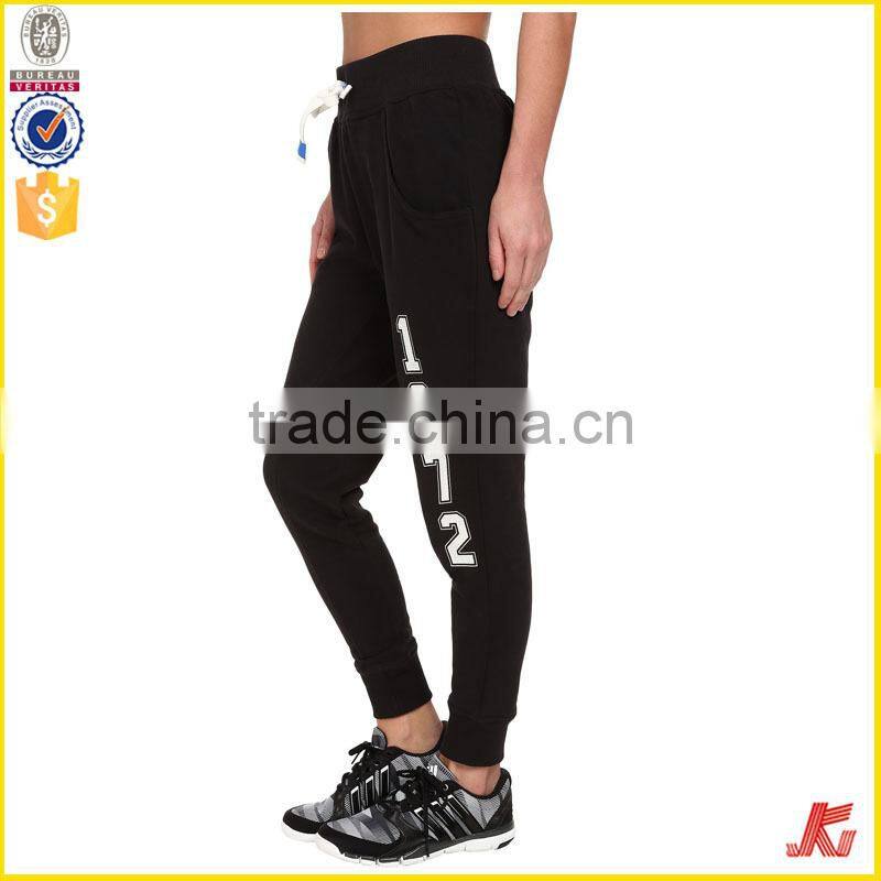 wholesale black printed sweatpants