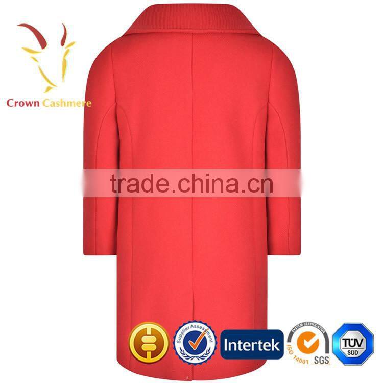 Red Long Sleeve Children Patterns Grils Cardigan