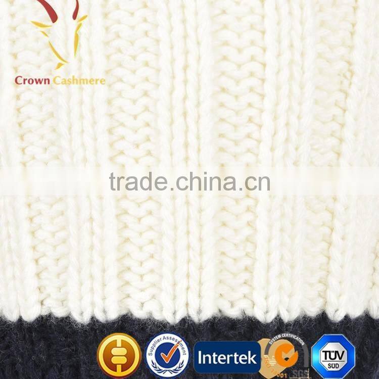 Girls Wool Hand Knitted Winter Pom Beanie Hats