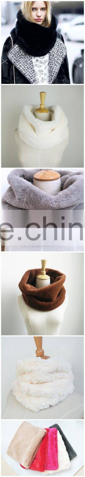 Fashion winter scarves 2015 women faux fur scarf neck warmer infinity cowl circle loop scarf