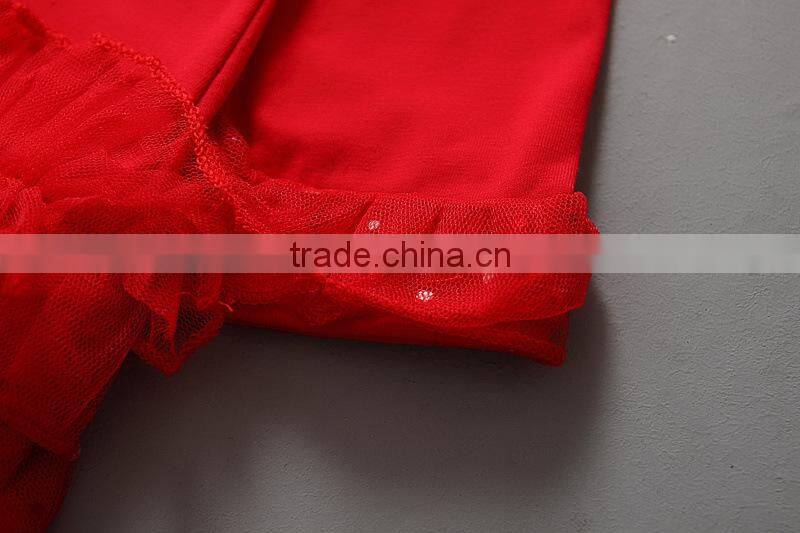 Wholesale Children Boutique Clothing/ Latest Fashion Baby Girls Ruffle Christmas Clothes