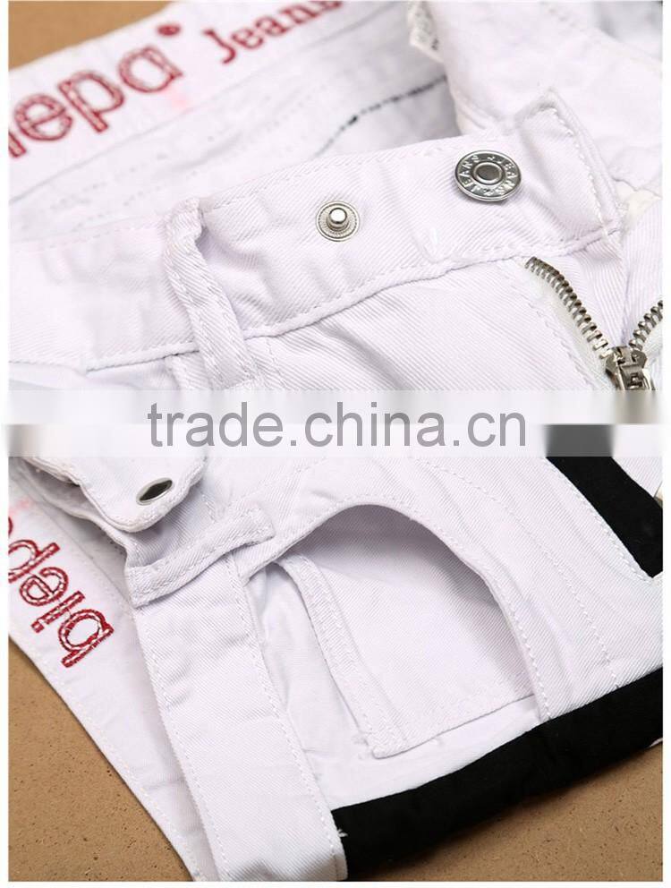 2014 Men Slim White New Design Jeans Pants