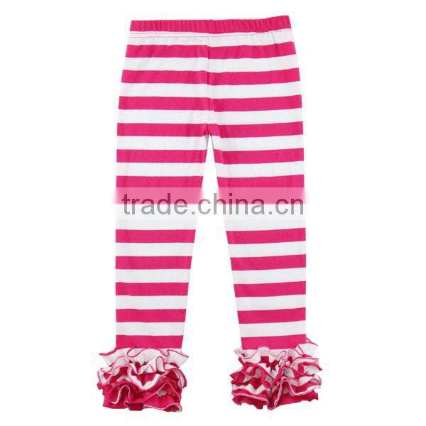 2017 girls ruffle pants icing leggings boutique children orange and black Halloween leggings