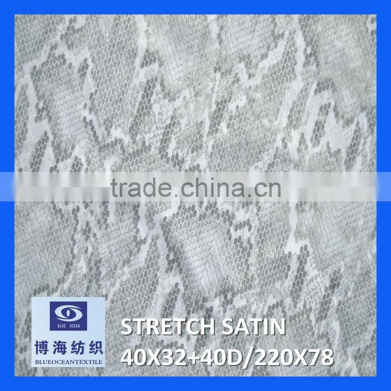 floral printed satin fabric