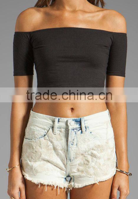 Lady Black Crop Top