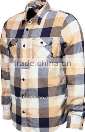 colourful flannel plaid men shirts of high quality design garment dress shirt