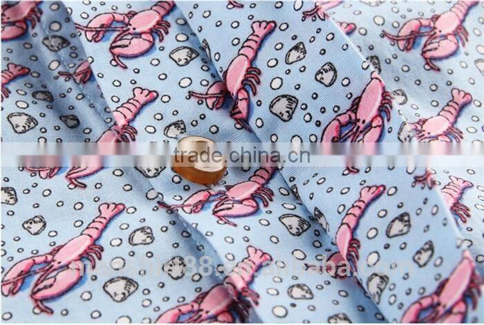 Latest long sleeve shirt designs for men printed fabric men shirt embroidery design